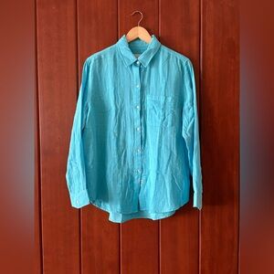 Rails women’s blue organic cotton button down shirt medium